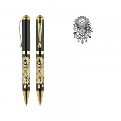 685-T Tuğra Kabartma Figürlü Metal Tükenmez Kalem