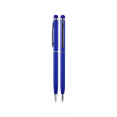 587 Lacivert Metal Tükenmez Touchpen Kalem