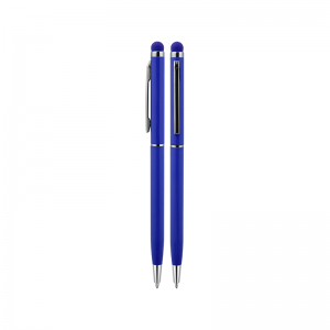 587 Lacivert Metal Tükenmez Touchpen Kalem
