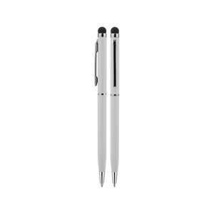587 Beyaz Metal Tükenmez Touchpen Kalem