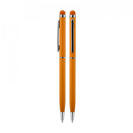 587 Turuncu Metal Tükenmez Touchpen Kalem
