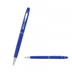 1022 Lacivert Metal Tükenmez Touchpen Kalem