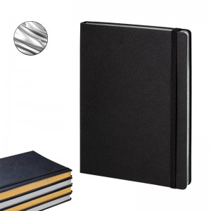 2720 Siyah-Gümüş Varak 19 x 25 Termo Deri̇ Defter (Ivory Kağıt)