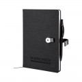1701 Siyah 15 x 21 Termo Deri USB'li Defter