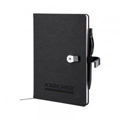 1701 Siyah 15 x 21 Termo Deri USB'li Defter