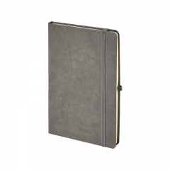 920-EKO Gri 13 x 21 Termo Deri Defter (Holmen Kitap Kağıdı)