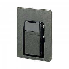 2420 Gri 15 x 21 Termo Deri Defter (Ivory Kağıt)