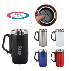5304 Kırmızı Çelik Kupa / 240 ml