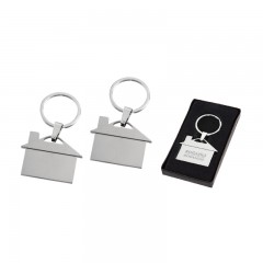 2216 Krom Çift Taraflı Metal Anahtarlık