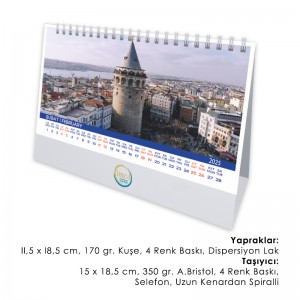 53-B Uni Üçgen Masa Takvimi