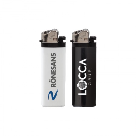 YMN-224 Siyah I-Lighter Mi̇di̇ Taşlı Si̇boplu Çakmak