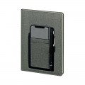 2421-HOLMEN Siyah-Füme 15 x 21 Termo Deri Defter (Holmen Kitap Kağıdı)