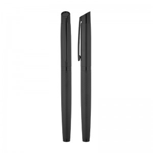 1111-R Siyah-Siyah Klips Metal Roller Kalem