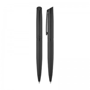 1111-T Siyah-Siyah Klips Metal Tükenmez Kalem