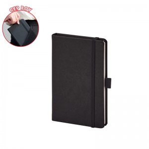 923-914 Siyah 9 x 14 Termo Deri̇ Defter