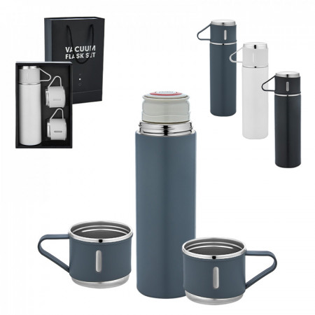 5337 Siyah Çelik 3'lü Termos Set / 500 ml