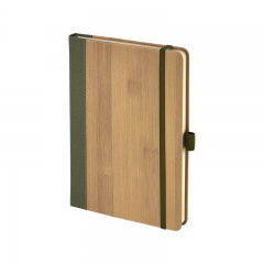 2428 Yeşil 15 x 21 Termo Deri Bambu Defter