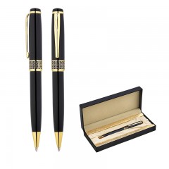 1213-KT Siyah Metal Tükenmez Kalem Seti