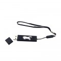 F-200-16 Siyah - Beyaz Işık 16 GB Işıklı Rubber Usb