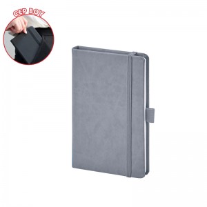 923-914 Gri 9 x 14 Termo Deri Defter