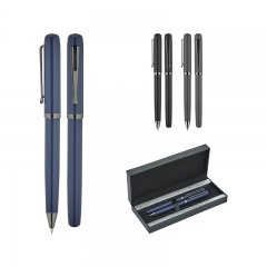 1253-RT Füme Metal Roller & Tükenmez Kalem Seti