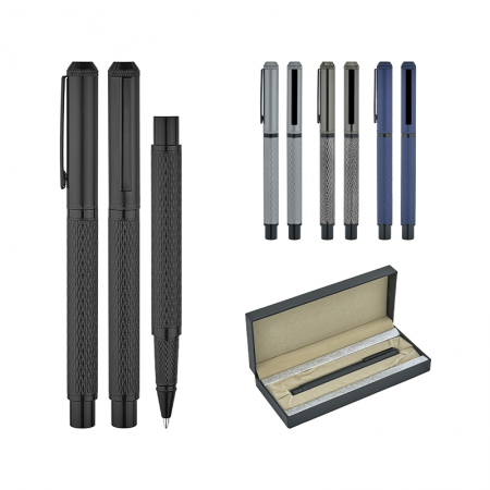 1254-KR Silver Metal Roller Kalem Seti